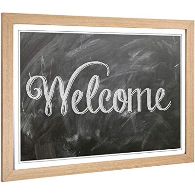 Big Box Art Framed Print of Welcome Sign Chalk Board Design Wall Art Picture Home Decor for Kitchen, Living, Dining Room, Bedroom, Hallway, Office, Oak, A2 / 24.5x18 Inch / 62x45cm Big Box Art Framed Print of Welcome Sign Chalk Board Design Wall Art Picture Home Decor for Kitchen, Living, Dining Room, Bedroom, Hallway, Office, Oak, A2 / 24.5x18 Inch / 62x45cm