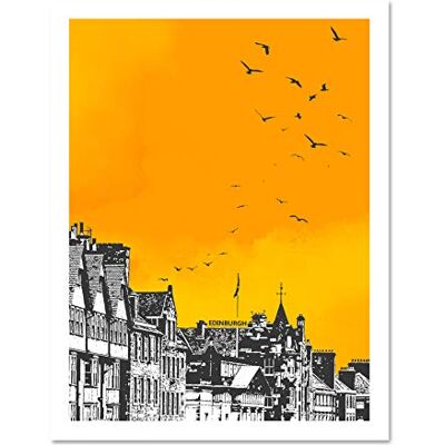 Wee Blue Coo Rooftop Birds Edinburgh 18x24 Large Framed Art Print Poster Wall Decor 18x24 inch Wee Blue Coo Rooftop Birds Edinburgh 18x24 Large Framed Art Print Poster Wall Decor 18x24 inch