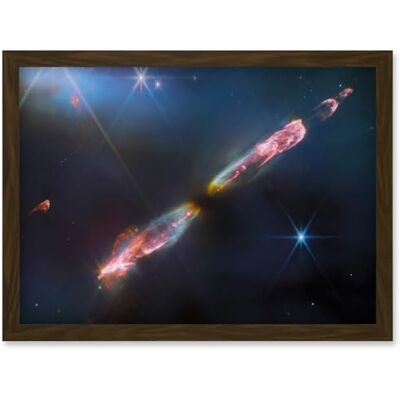 Artery8 NASA James Webb Telescope Infrared Image Supersonic Outflow of Young Star Space Bipolar Jet from Central Protostar Herbig-Haro 211 Stellar Birth Artwork Framed A3 Wall Art Print Artery8 NASA James Webb Telescope Infrared Image Supersonic Outflow of Young Star Space Bipolar Jet from Central Protostar Herbig-Haro 211 Stellar Birth Artwork Framed A3 Wall Art Print
