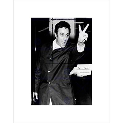 Wee Blue Coo Vintage Lenny Bruce Victory Sign Comedy USA Wall Art Print Wee Blue Coo Vintage Lenny Bruce Victory Sign Comedy USA Wall Art Print