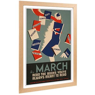 Big Box Art Framed Print of Vintage WPA Poster March Design Wall Art Picture Home Decor for Kitchen, Living, Dining Room, Bedroom, Hallway, Office, Oak, A2 / 24.5x18 Inch / 62x45cm Big Box Art Framed Print of Vintage WPA Poster March Design Wall Art Picture Home Decor for Kitchen, Living, Dining Room, Bedroom, Hallway, Office, Oak, A2 / 24.5x18 Inch / 62x45cm