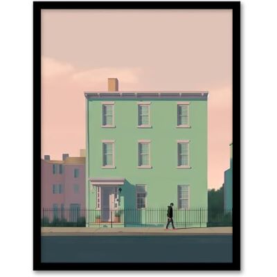 Artery8 Sage Green House By Amy Denver Minimalist Soft Pastel Pink Minimalism Simple Modern Artwork Artwork Framed Wall Art Print A4 Artery8 Sage Green House By Amy Denver Minimalist Soft Pastel Pink Minimalism Simple Modern Artwork Artwork Framed Wall Art Print A4