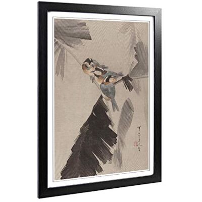Big Box Art Framed Print of Watanabe Shotei Oriental Japanese Three Birds on a Branch Design Wall Art Picture Home Decor for Living Room, Bedroom, Office, Black, A2 / 24.5x18 Inch / 62x45cm Big Box Art Framed Print of Watanabe Shotei Oriental Japanese Three Birds on a Branch Design Wall Art Picture Home Decor for Living Room, Bedroom, Office, Black, A2 / 24.5x18 Inch / 62x45cm