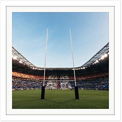 Artery8 Serer Rugby Goal Posts World Cup Stadium Sport Photo Square Wooden Framed Wall Art Print Picture 16X16 Inch Artery8 Serer Rugby Goal Posts World Cup Stadium Sport Photo Square Wooden Framed Wall Art Print Picture 16X16 Inch