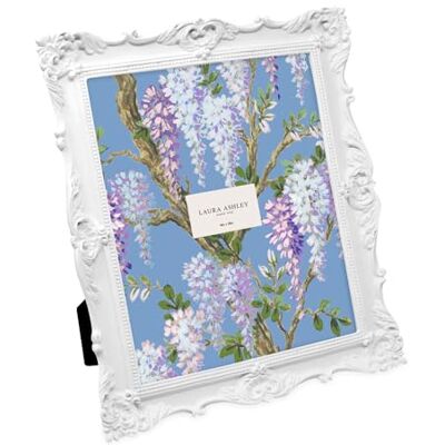 Laura Ashley 8x10 White Ornate Textured Hand-Crafted Resin Picture Frame with Easel & Hook for Tabletop & Wall Display, Decorative Floral Design Home Décor, Photo Gallery, Art, More (8x10, White) Laura Ashley 8x10 White Ornate Textured Hand-Crafted Resin Picture Frame with Easel & Hook for Tabletop & Wall Display, Decorative Floral Design Home Décor, Photo Gallery, Art, More (8x10, White)