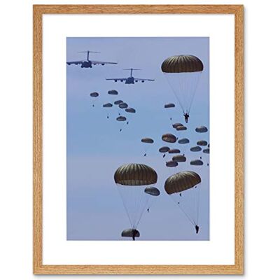 Wee Blue Coo Military Air Plane Transport Parachute Airborne Army Framed Wall Art Print Wee Blue Coo Military Air Plane Transport Parachute Airborne Army Framed Wall Art Print