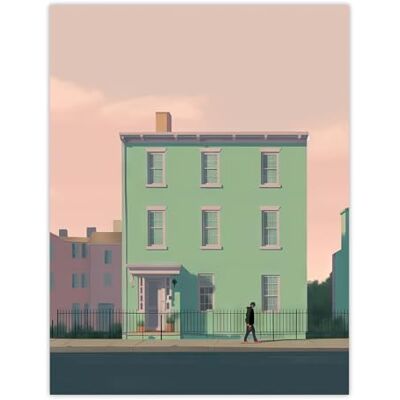 Artery8 Sage Green House By Amy Denver Minimalist Soft Pastel Pink Minimalism Simple Modern Artwork Extra Large XL Wall Art Poster Print Artery8 Sage Green House By Amy Denver Minimalist Soft Pastel Pink Minimalism Simple Modern Artwork Extra Large XL Wall Art Poster Print