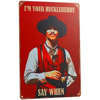 Mesibo West Cowboy Movie Tin Sign,Vintage I'm Your Huckleberry Metal Sign,Holliday Movie Poster Iron Sign,Dominic Wall Decor for Bars,Garage,Cafes,Pubs 8x12-color 5 Mesibo West Cowboy Movie Tin Sign,Vintage I'm Your Huckleberry Metal Sign,Holliday Movie Poster Iron Sign,Dominic Wall Decor for Bars,Garage,Cafes,Pubs 8x12-color 5