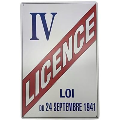 LA PLAQUE PUBLICITAIRE I&S / Les collections rétro Embossed Metal Sign 20 x 15 cm Licence IV Licence IV LA PLAQUE PUBLICITAIRE I&S / Les collections rétro Embossed Metal Sign 20 x 15 cm Licence IV Licence IV