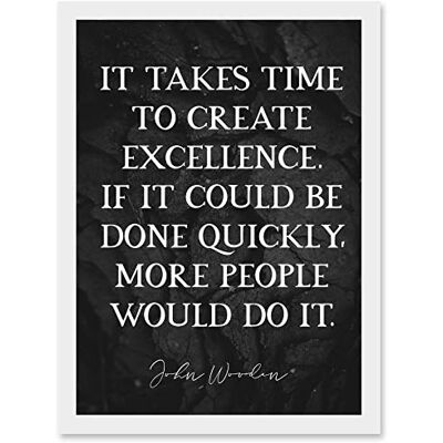 Artery8 - Slate Quote John Wooden - Framed Wall Art Print Artery8 - Slate Quote John Wooden - Framed Wall Art Print