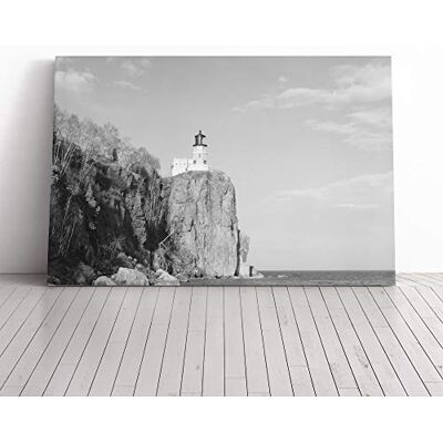 Big Box Art Architecture Lighthouse Split Rock, MN Canvas Print Gallery Wrapped 30mm Frame Wall Art 24x16 inches Ready to Hang Coastal Seascape Picture Living Room Bedroom Lounge Office Big Box Art Architecture Lighthouse Split Rock, MN Canvas Print Gallery Wrapped 30mm Frame Wall Art 24x16 inches Ready to Hang Coastal Seascape Picture Living Room Bedroom Lounge Office
