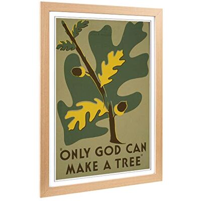 Big Box Art Framed Print of Vintage WPA Poster Only God Design Wall Art Picture Home Decor for Kitchen, Living, Dining Room, Bedroom, Hallway, Office, Oak, A2 / 24.5x18 Inch / 62x45cm Big Box Art Framed Print of Vintage WPA Poster Only God Design Wall Art Picture Home Decor for Kitchen, Living, Dining Room, Bedroom, Hallway, Office, Oak, A2 / 24.5x18 Inch / 62x45cm