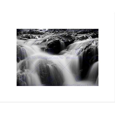 Wee Blue Coo PHOTOGRAPH WATERFALL NATURE B&W WATER CASCADE NEW FRAMED ART PRINT B12X10999 Wee Blue Coo PHOTOGRAPH WATERFALL NATURE B&W WATER CASCADE NEW FRAMED ART PRINT B12X10999