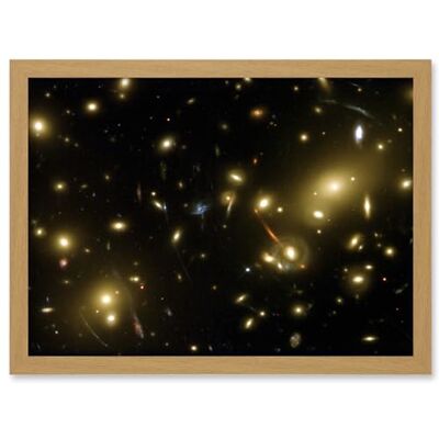 Artery8 Hubble Space Telescope Image Gravity Galaxy Cluster Abell 2218 Giant Cosmic Magnifying Glass View Distant Galaxies Caused By Gravitational Lensing Artwork Framed A3 Wall Art Print Artery8 Hubble Space Telescope Image Gravity Galaxy Cluster Abell 2218 Giant Cosmic Magnifying Glass View Distant Galaxies Caused By Gravitational Lensing Artwork Framed A3 Wall Art Print