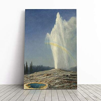 Big Box Art Canvas Print Wall Art Albert Bierstadt Old Faithful, Geyser Yellowstone Mounted & Stretched Framed Picture Home Decor for Kitchen, Living Room, Bedroom, Multi-Colour, 20x14 Inch Big Box Art Canvas Print Wall Art Albert Bierstadt Old Faithful, Geyser Yellowstone Mounted & Stretched Framed Picture Home Decor for Kitchen, Living Room, Bedroom, Multi-Colour, 20x14 Inch