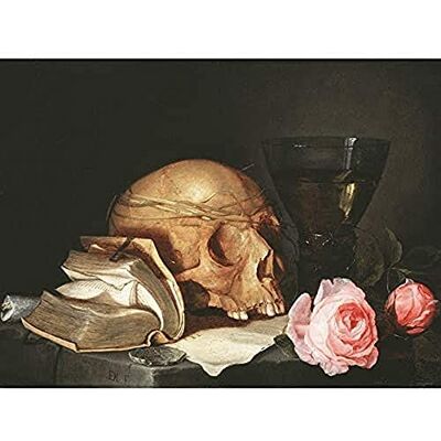 Fine Art Prints De Heem Vanitas Still-life Skull Book Roses Painting Art Print Canvas Premium Wall Decor Poster Mural Fine Art Prints De Heem Vanitas Still-life Skull Book Roses Painting Art Print Canvas Premium Wall Decor Poster Mural
