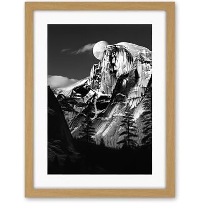 Artery8 Moonrise Behind Half Dome High Contrast Black White Photograph Yosemite National Park Full Moon and Mountain Forest Landscape Artwork Framed Wall Art Print 18X24 Inch Artery8 Moonrise Behind Half Dome High Contrast Black White Photograph Yosemite National Park Full Moon and Mountain Forest Landscape Artwork Framed Wall Art Print 18X24 Inch