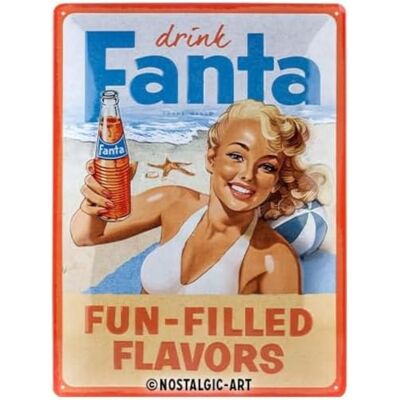 Nostalgic-Art Retro Tin Sign 30 x 40 cm Fanta Beach Girl Nostalgic-Art Retro Tin Sign 30 x 40 cm Fanta Beach Girl