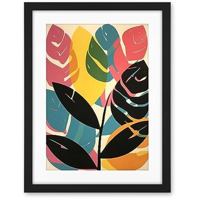 Artery8 Henri Matisse Style Leaves Linocut Pink Yellow Blue Botanical Bright Boho Leaf Artwork Framed Wall Art Print 18X24 Inch Artery8 Henri Matisse Style Leaves Linocut Pink Yellow Blue Botanical Bright Boho Leaf Artwork Framed Wall Art Print 18X24 Inch
