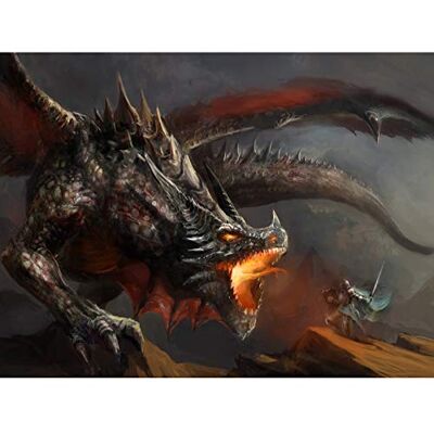 Wee Blue Coo Painting Drawing Fantasy Monster Battle Dragon Large Art Print Poster Wall Decor 18x24 inch Wee Blue Coo Painting Drawing Fantasy Monster Battle Dragon Large Art Print Poster Wall Decor 18x24 inch