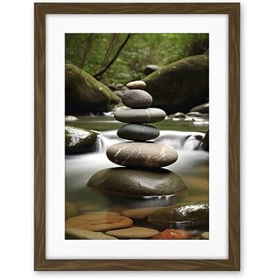 Artery8 Zen Massage Stone Photograph Waterfall River Nature Beauty Salon Therapy Room Artwork Framed Wall Art Print 18X24 Inch Artery8 Zen Massage Stone Photograph Waterfall River Nature Beauty Salon Therapy Room Artwork Framed Wall Art Print 18X24 Inch