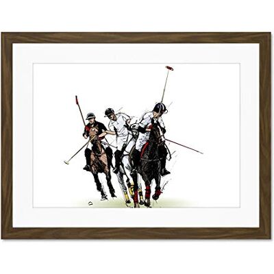 Wee Blue Coo Polo Illustration Sport Horses Large Framed Art Print Wall Poster 18x24 inch Wee Blue Coo Polo Illustration Sport Horses Large Framed Art Print Wall Poster 18x24 inch