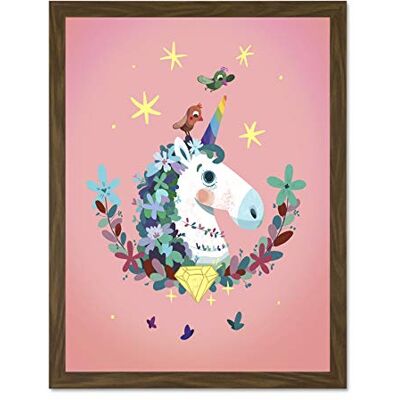 Wee Blue Coo Unicorn Diamond Birds Art Large Framed Art Print Poster Wall Decor 18x24 inch Wee Blue Coo Unicorn Diamond Birds Art Large Framed Art Print Poster Wall Decor 18x24 inch