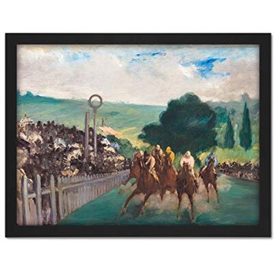 Fine Art Prints Manet The Horse Races At Longchamp Sport Painting Large Framed Art Print Poster Wall Decor 18x24 in Fine Art Prints Manet The Horse Races At Longchamp Sport Painting Large Framed Art Print Poster Wall Decor 18x24 in