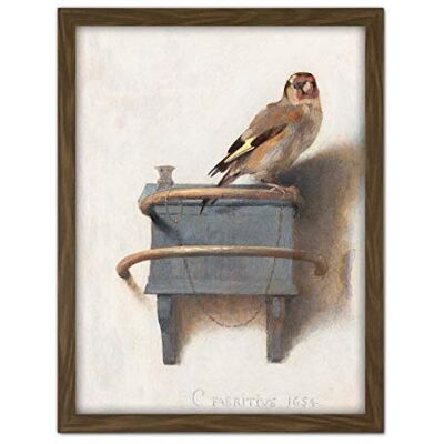 Fine Art Prints Fabritius The Goldfinch Bird Animal Nature Painting Large Framed Art Print Poster Wall Decor 18x24 in Fine Art Prints Fabritius The Goldfinch Bird Animal Nature Painting Large Framed Art Print Poster Wall Decor 18x24 in
