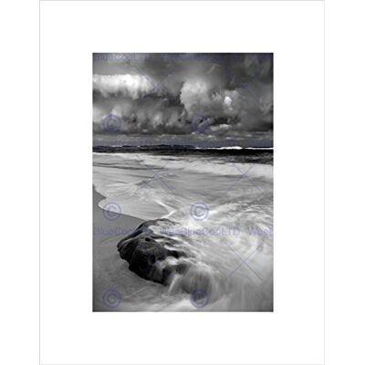Wee Blue Coo Nature Landscape Storm Sea Beach Black White Wave Wall Art Print Wee Blue Coo Nature Landscape Storm Sea Beach Black White Wave Wall Art Print
