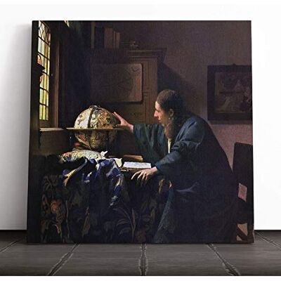Big Box Art Canvas Print Wall Art Johannes Vermeer The Astronomer Mounted and Stretched Box Frame Picture Home Decor for Kitchen, Living Room, Bedroom, Hallway, Muli-Colour, 14x14 Inch Big Box Art Canvas Print Wall Art Johannes Vermeer The Astronomer Mounted and Stretched Box Frame Picture Home Decor for Kitchen, Living Room, Bedroom, Hallway, Muli-Colour, 14x14 Inch