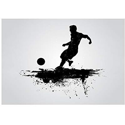 Wee Blue Coo Sport Football Soccer Silhouette Splash Black Wall Art Print Wee Blue Coo Sport Football Soccer Silhouette Splash Black Wall Art Print