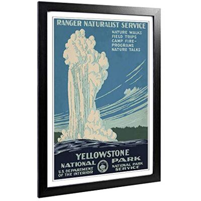 Big Box Art Framed Print of Vintage WPA Poster Yellowstone National Park Design Wall Art Picture Home Decor for Kitchen, Living Room, Bedroom, Hallway, Black, A2 / 24.5x18 Inch / 62x45cm Big Box Art Framed Print of Vintage WPA Poster Yellowstone National Park Design Wall Art Picture Home Decor for Kitchen, Living Room, Bedroom, Hallway, Black, A2 / 24.5x18 Inch / 62x45cm