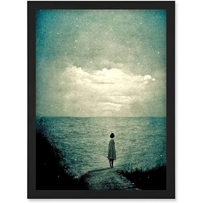 Artery8 - Looking Out To Sea Dreamscape - A4 - Framed - Wall Art Print Artery8 - Looking Out To Sea Dreamscape - A4 - Framed - Wall Art Print