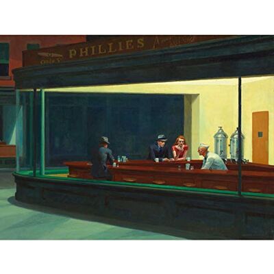 Fine Art Prints Edward Hopper Nighthawks Iconic Painting Unframed Wall Art Print Poster Home Decor Premium,16 x 12 inches Fine Art Prints Edward Hopper Nighthawks Iconic Painting Unframed Wall Art Print Poster Home Decor Premium,16 x 12 inches