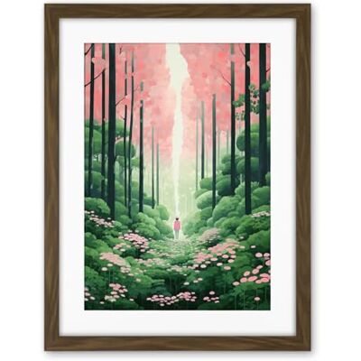 Artery8 Mount Yoshino Cherry Blossom Tree Forest Bright Artwork Baby Pink Green Walk in Nature Trail Artwork Framed Wall Art Print 18X24 Inch Artery8 Mount Yoshino Cherry Blossom Tree Forest Bright Artwork Baby Pink Green Walk in Nature Trail Artwork Framed Wall Art Print 18X24 Inch