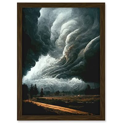 Doppelganger33 LTD The Storm Rolls In Oil Painting Clouds Countryside Artwork Framed A3 Wall Art Print Doppelganger33 LTD The Storm Rolls In Oil Painting Clouds Countryside Artwork Framed A3 Wall Art Print