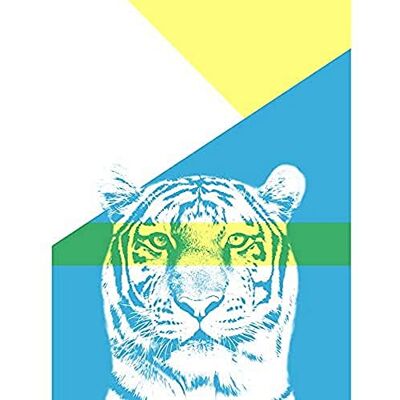 Wee Blue Coo Bold Animals Blue Tiger Unframed Art Print Poster Wall Decor 12X16 Inch Wee Blue Coo Bold Animals Blue Tiger Unframed Art Print Poster Wall Decor 12X16 Inch