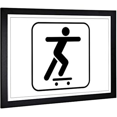 Big Box Art Framed Print of Skateboard Sign (1) Design Wall Art Picture Home Decor for Kitchen, Living, Dining Room, Lounge, Bedroom, Hallway, Office, Black, A2 / 24.5x18 Inch / 62x45cm Big Box Art Framed Print of Skateboard Sign (1) Design Wall Art Picture Home Decor for Kitchen, Living, Dining Room, Lounge, Bedroom, Hallway, Office, Black, A2 / 24.5x18 Inch / 62x45cm