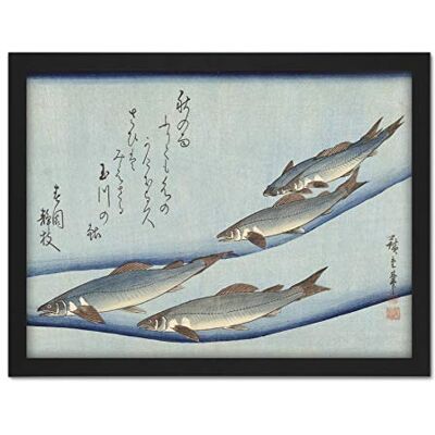 Artery8 Hiroshige Trout Animals Fish Japanese Artwork Framed Wall Art Print 18X24 Inch Artery8 Hiroshige Trout Animals Fish Japanese Artwork Framed Wall Art Print 18X24 Inch