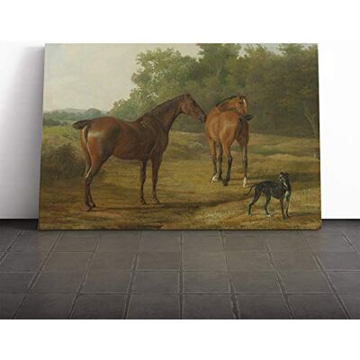 Big Box Art Jacques-Laurent Agasse Horses and Hound Canvas Print Gallery Wrapped 30mm Frame Wall Art 30x20 inches Ready to Hang Modern Animals Picture Living Room Bedroom Lounge Office Big Box Art Jacques-Laurent Agasse Horses and Hound Canvas Print Gallery Wrapped 30mm Frame Wall Art 30x20 inches Ready to Hang Modern Animals Picture Living Room Bedroom Lounge Office