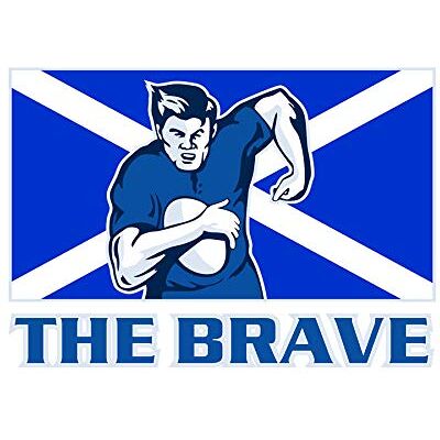 Wee Blue Coo Painting Sport Scotland Rugby Football Flag Brave Picture Wall Art Print Wee Blue Coo Painting Sport Scotland Rugby Football Flag Brave Picture Wall Art Print