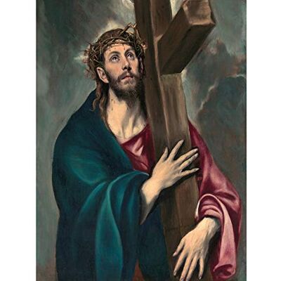 Artery8 El Greco Christ Carrying Cross Painting Large XL Wall Art Canvas Print Artery8 El Greco Christ Carrying Cross Painting Large XL Wall Art Canvas Print