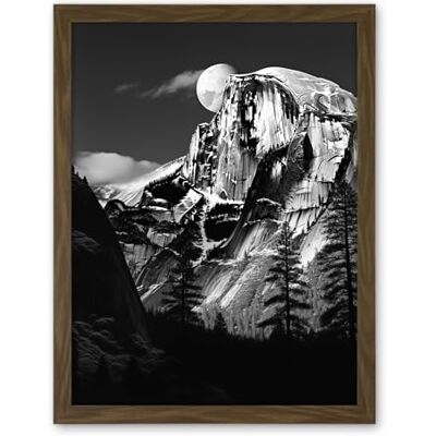 Artery8 Moonrise Behind Half Dome High Contrast Black White Photograph Yosemite National Park Full Moon and Mountain Forest Landscape Artwork Framed Wall Art Print 18X24 Inch Artery8 Moonrise Behind Half Dome High Contrast Black White Photograph Yosemite National Park Full Moon and Mountain Forest Landscape Artwork Framed Wall Art Print 18X24 Inch