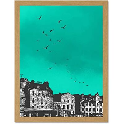 Wee Blue Coo Rooftop Birds Leith 18x24 Large Framed Art Print Poster Wall Decor 18x24 inch Wee Blue Coo Rooftop Birds Leith 18x24 Large Framed Art Print Poster Wall Decor 18x24 inch