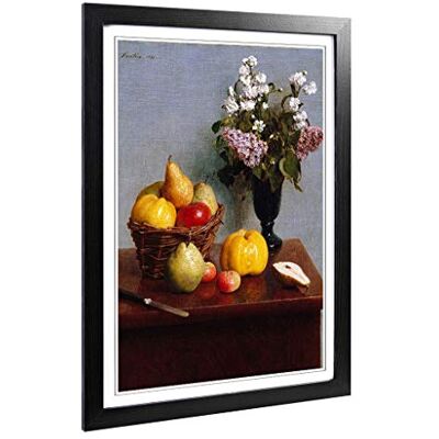 Big Box Art Henri Fantin Latour Still Life Fruit with Flowers Framed Wall Art Print Ready to Hang, Satin Fine Art Paper, Fade-Resistant Inks, Acrylic Glazing, Securely Packaged, Made in the UK Big Box Art Henri Fantin Latour Still Life Fruit with Flowers Framed Wall Art Print Ready to Hang, Satin Fine Art Paper, Fade-Resistant Inks, Acrylic Glazing, Securely Packaged, Made in the UK