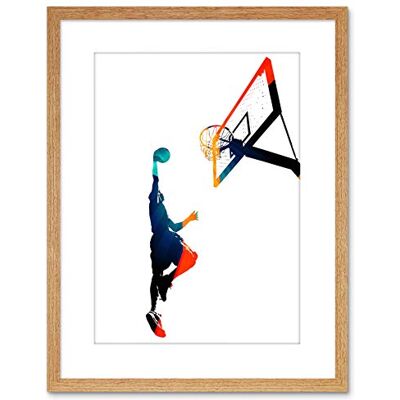 Wee Blue Coo Painting Sport Basketball Jump Hoop Ball Dunk Framed Wall Art Print Wee Blue Coo Painting Sport Basketball Jump Hoop Ball Dunk Framed Wall Art Print