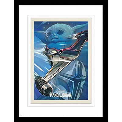 Pyramid FP13687P-PL Star Wars 3D Poster in Box Frame,The Mandalorian Grogu N-1 Starfighter Design, 30cm Width, 40cm Length Pyramid FP13687P-PL Star Wars 3D Poster in Box Frame,The Mandalorian Grogu N-1 Starfighter Design, 30cm Width, 40cm Length