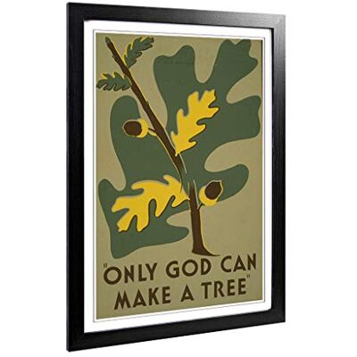 Big Box Art Framed Print of Vintage WPA Poster Only God Design Wall Art Picture Home Decor for Kitchen, Living, Dining Room, Bedroom, Hallway, Office, Black, A2 / 24.5x18 Inch / 62x45cm Big Box Art Framed Print of Vintage WPA Poster Only God Design Wall Art Picture Home Decor for Kitchen, Living, Dining Room, Bedroom, Hallway, Office, Black, A2 / 24.5x18 Inch / 62x45cm