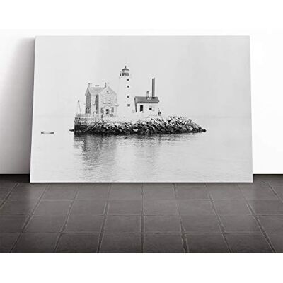 Big Box Art Architecture Lighthouse Execution, NY Canvas Print Gallery Wrapped 30mm Frame Wall Art 30x20 inches Ready to Hang Coastal Seascape Picture Living Room Bedroom Lounge Office Big Box Art Architecture Lighthouse Execution, NY Canvas Print Gallery Wrapped 30mm Frame Wall Art 30x20 inches Ready to Hang Coastal Seascape Picture Living Room Bedroom Lounge Office
